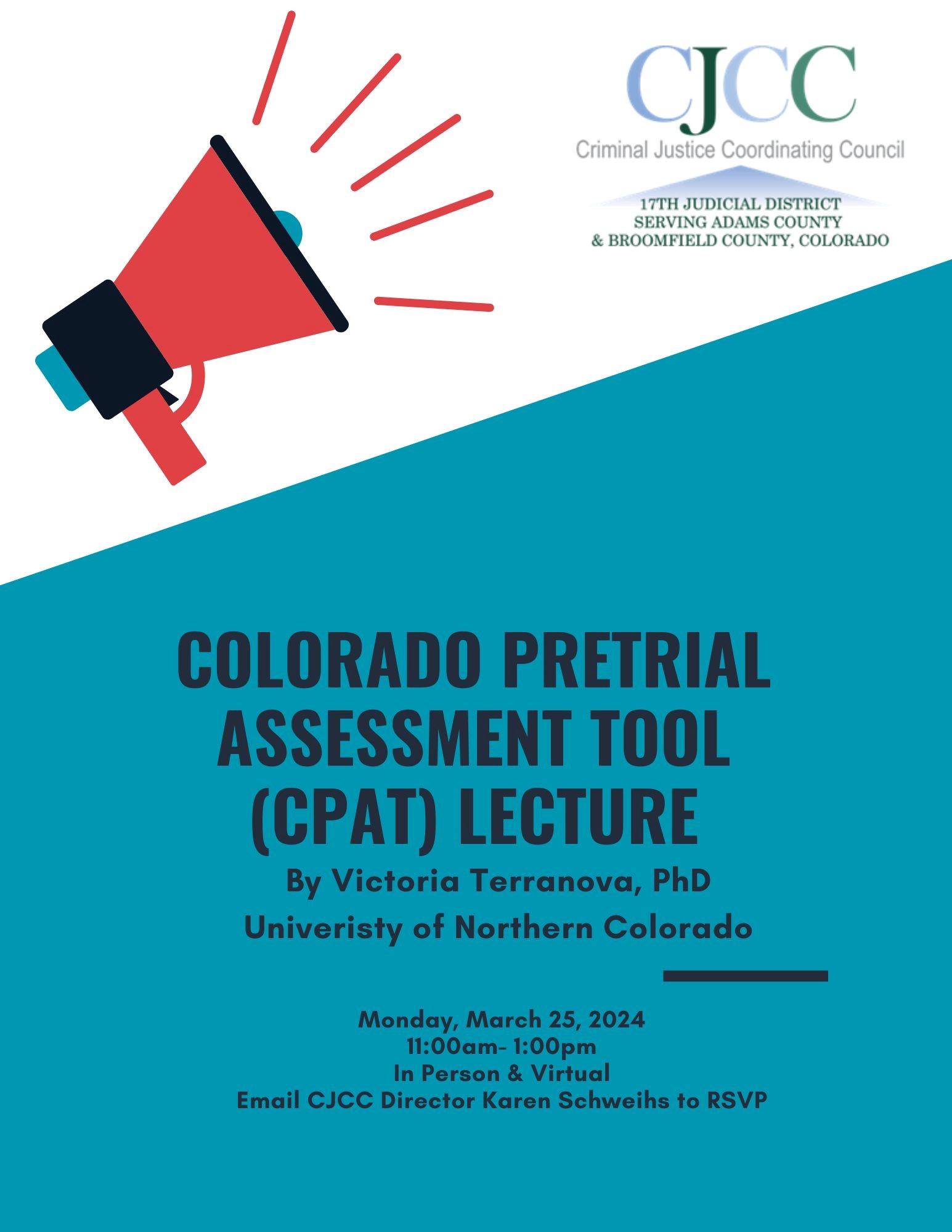 Colorado Pretrial Assessment Tool Lecture Flyer