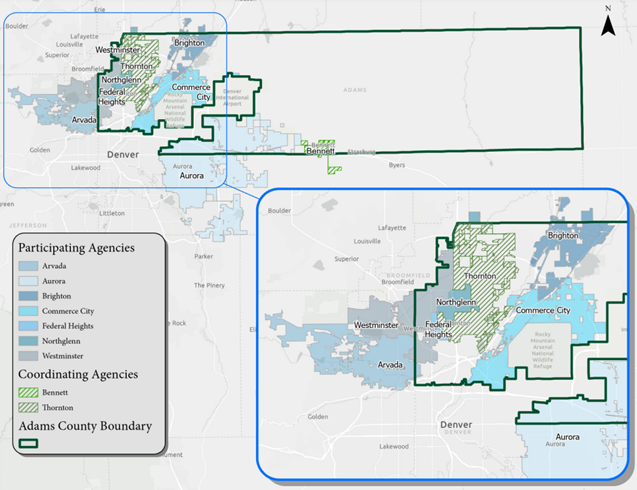 Map of the Denver Area