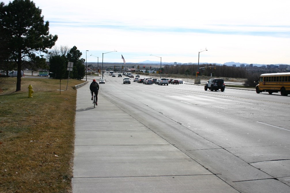 A man riding a bike in Adams County.