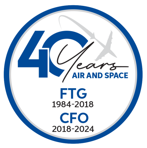 Colorado Air and Space Port 40th anniversary logo